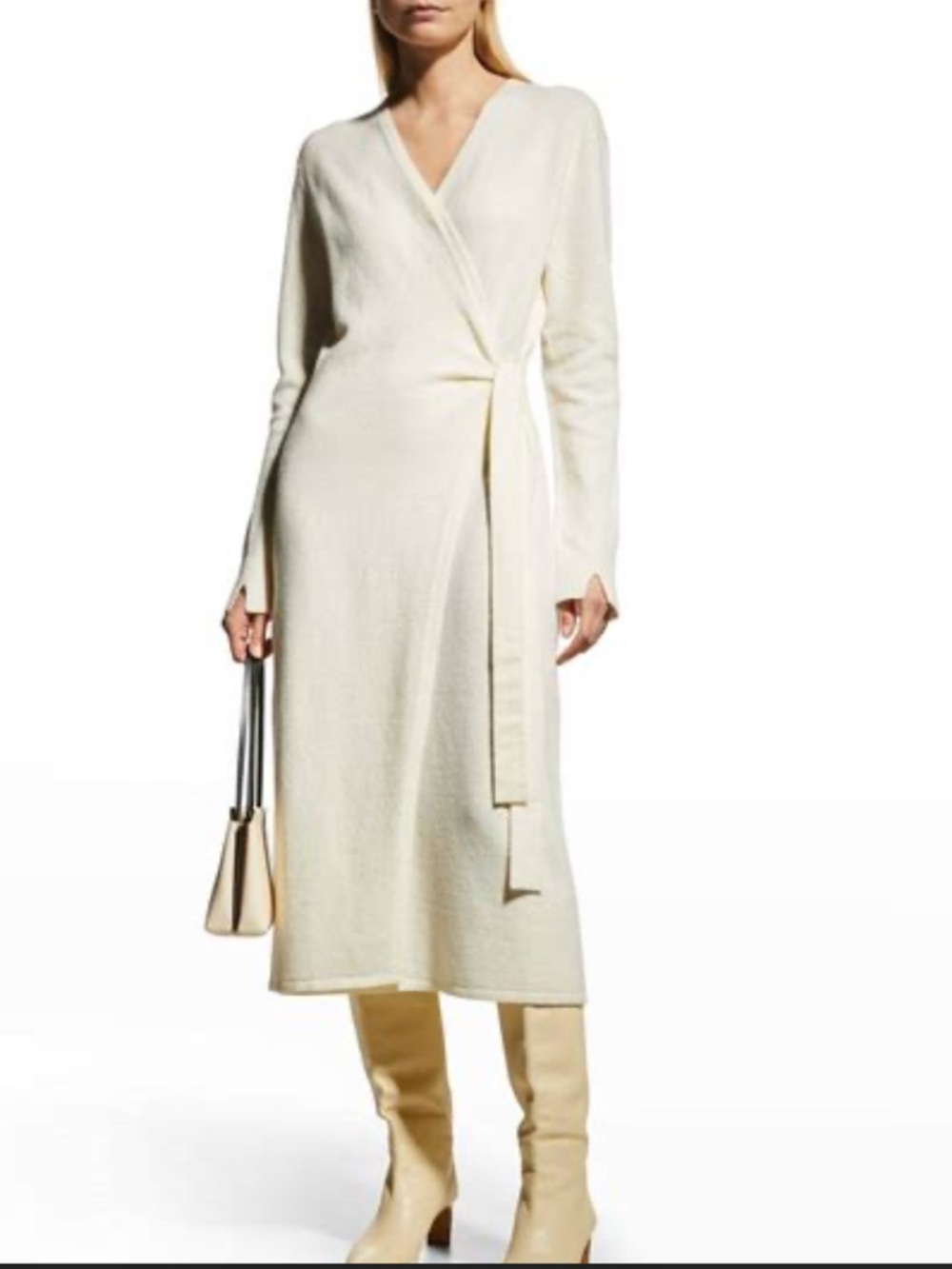 Faux wrap dress CELIA rag & bone IVORY Wool blend EUC worn twice US XL